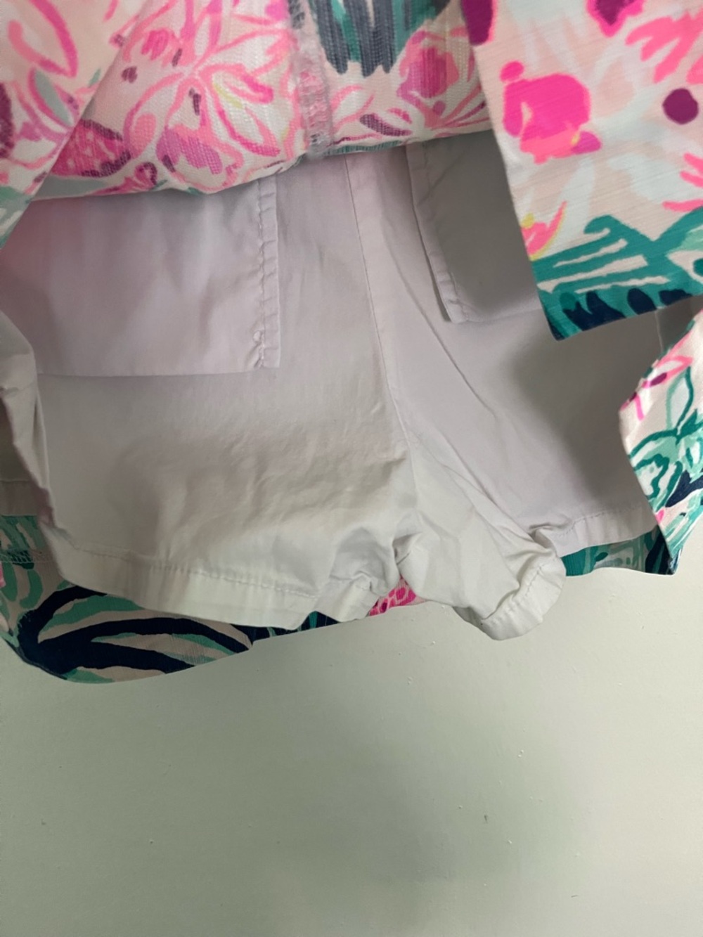 Lilly Pulitzer Tropical Floral Mini Skirt - Pink & Green - Picture 7 of 7